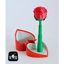 Genç 3D Sevgililer Gününe Özel Dekoratif Kutu Açılır Güllü Kalp Kutusu | Hareketli Hediye Kutusu