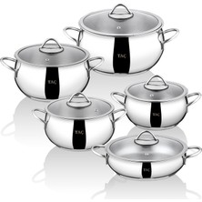 Toptancı Amca Taç Master Steel 10 Parça Çelik Tencere Seti – Indüksiyon Uyumlu + Sürmene Bıçak Hediye