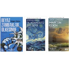 Türkiye İş Bankası Kültür Yayınları Beyaz Zambaklar Ulkesinde+ Olaganustu Bir Gece+ Martin Eden=(3kitap)