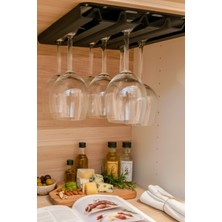 Doyonix Modern Kadehlik - Siyah Şarap Kadehi Askısı Mutfak Düzenleyici – Mutfak ve Barlar