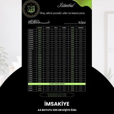 Ne Verelim Size Ramazan Imsakiyesi - 300 gr - A4 Boyut Kişiye Özel Isimli & Logolu 10 Adet Siyah-Yeşil