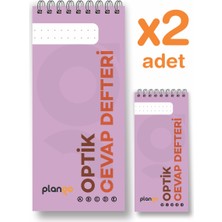 Optik Cevap Defteri Mor (2 Adet - 100 Sayfa) Sınava Hazırlık Optik Form Defteri - Plango