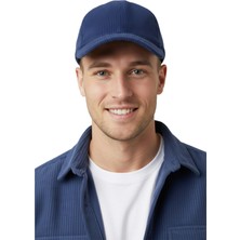 Rizzup Erkek Mavi Fitilli Kadife Şapka – Günlük Kullanıma Uygun Ayarlanabilir Kep Model 2617782