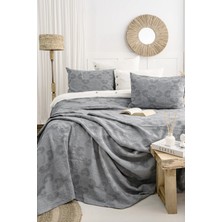 Şaheser Home Collection Italo Jakarlı Yatak Örtüsü Seti, Klasik Dokulu, %100 Pamuk Jakarlı Kumaş, 3 Parça Yatak odası takımı