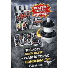 Emrah Gültekin Taraftar Uno Oyun Kartı 108 Adet Kalın Deste Kart Taraftar Topaç Hediyeli Eğlenceli Aile Oyun Seti