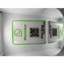 Print Zone Kişiye Özel Qr Kodlu Masaüstü Iletişim Standı - Hızlı Erişim Tabelası