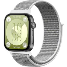 Shepherds Huawei Watch Fit 3 - Fit 4 Uyumlu Hasır Örgü Cırt Cırtlı Kordon Nefes Alan Spor Kayış