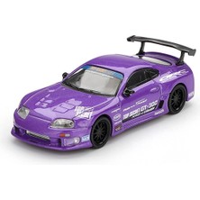 Mini GT 1/64 Toyota Supra (A80) Top Secret GT-300 Mor Renkli Blister Paket Oyuncak Araba