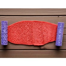 Atölye Dekupaj Model 056 - Polimer Kil Doku Oklavası / Seramik Çamuru Desen Rulosu