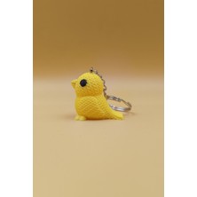 Rodopiva Örgü Desenli Kanarya Anahtarlık (Plastik)