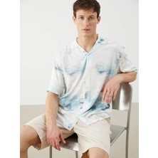 LC Waikiki Yeşil Standart Kalıp Kısa Kollu Viskon Erkek Gömlek