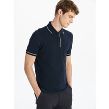 LC Waikiki Lacivert Polo Yaka Kısa Kollu Erkek Tişört