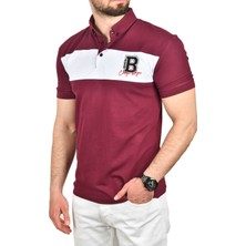 Rizzup Erkek Bordo Slim Fit Nefes Alan Pamuklu Kumaş Dar Kesim Kıvrılmaz Yaka Polo Yaka Tişört 2503019
