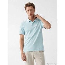 LC Waikiki Mavi Polo Yaka Pike Erkek Tişört