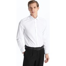 LC Waikiki Beyaz Slim Fit Uzun Kollu Poplin Erkek Gömlek