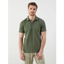 LC Waikiki Yeşil Polo Yaka Pike Erkek Tişört