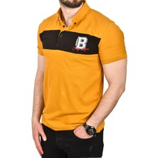 Rizzup Erkek Hardal Sarısı Slim Fit Nefes Alan Pamuklu Kumaş Dar Kesim Kıvrılmaz Yaka Polo Yaka Tişört 2503019