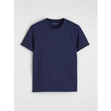 LC Waikiki Lacivert Kolay Giyilebilir Bisiklet Yaka Erkek Tişört