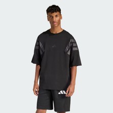 Adidas Sportswear JZ9289 FUTURE ICONS DOKUMA ÜÇ ÇİZGİLİ TİŞÖRT