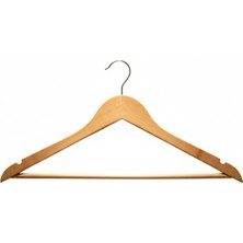 Dystopia 12 Adet Premium Vernikli Ahşap Bambu Askı – Cilalı Bambu Ahşap Elbise ve Pantolon Düzenleyici Askı