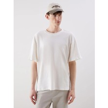 LC Waikiki Ekru Bisiklet Yaka Erkek Tişört