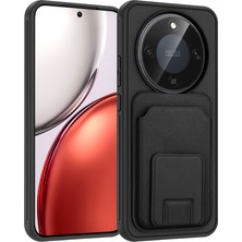 Ottonova Honor Magic 8 Lite 5g Kılıf Kartlıklı Tpu Zore Bikart Kapak - Siyah