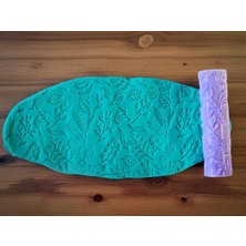 Atölye Dekupaj Model 040 - Polimer Kil Doku Oklavası / Seramik Çamuru Desen Rulosu