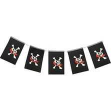 Store Mania Ieg™ Korsan Partisi Korsan Logo Baskılı Flama Süs Afiş Süsleme 8 Li ()