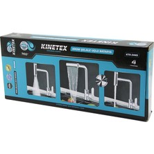 Store Mania Ieg™ Krom Geniş - Şelale 4 Fonksiyonlu - 360 Derece Oynar Başlık Uzun Kuğu Batarya ()