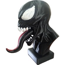 Venom Büst Figürü Akrilik Boya (10 Cm) Koleksiyonluk Dekoratif Büst