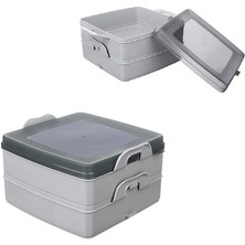 Store Mania Ieg™ 2 Katlı Kapaklı Saklama Kabı- Beslenme Kabı- Sefer Tası Diyet Kabı