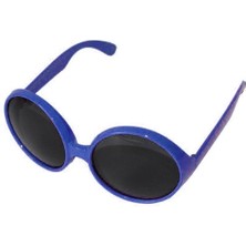 Store Mania Ieg™ Yuvarlak Yeşilçam 80 Li 90 Lı Yıllar Parti Gözlüğü Retro Mavi Renk