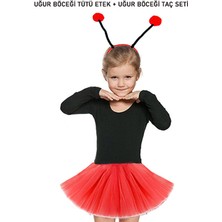 Store Mania Ieg™ Gösteriler Için Kırmızı Uğur Böceği Tütü Etek ve Kırmızı Uğur Böceği Taç Se