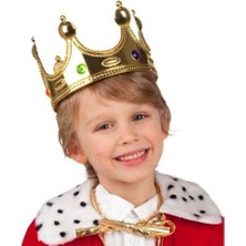 Store Mania Ieg™ Plastik Kral Tacı Altın Renk Çocuk Boy