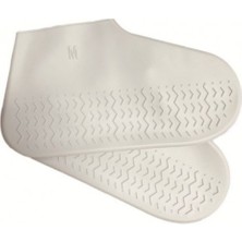 Store Mania Ieg™ Silikon Ayakkabı Kılıfı Kaymaz Su Kir Geçirmez  M Beden Beyaz