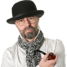 Store Mania Ieg™ Siyah Renk Yetişkin Boy Retro Bowler Derby Şapkası 58 cm