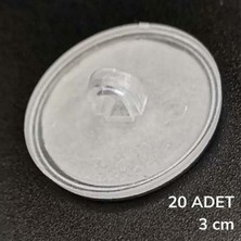 Store Mania Ieg™ 20 Adet Şeffaf Yuvarlak 3 cm Çaplı Güçlü Disk Yapışkanlar ()