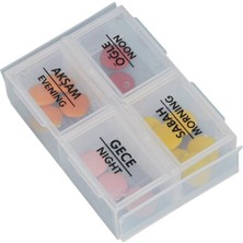 Store Mania Ieg™ 4 Öğün Günlük Hap Saklama Taşıma Kutusu Hatırlatıcı