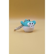 Rodopiva Örgü Desenli Balon Balığı Anahtarlık (Plastik)