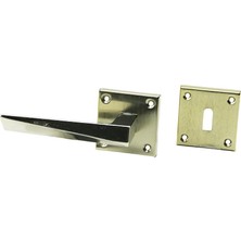 Store Mania Ieg™ 4 Takım Pratik Prizma Oda  Gri Nikel Rozetli Kapı Kolu ()