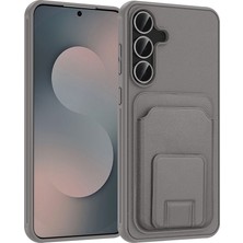 Kılıfolog Galaxy S25 Fe Kılıf Kartlıklı Tpu Zore Bikart Kapak - Gri