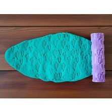 Atölye Dekupaj Model 042 - Polimer Kil Doku Oklavası / Seramik Çamuru Desen Rulosu