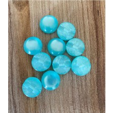 öztürk Sedefli Yarım Inci Düğme 1.3cm 10'lu Paket. Turkuaz.