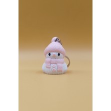 Rodopiva Örgü Desenli Kardanadam Anahtarlık (Plastik)