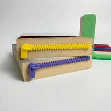 Atatuğ Hediyelik 3D Tasarım Renkli Fermuar Kitap Ayracı - Eğlenceli ve Işlevsel Okuma Aksesuarı