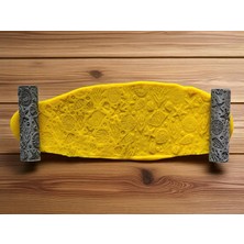 Atölye Dekupaj Model 054 - Polimer Kil Doku Oklavası / Seramik Çamuru Desen Rulosu