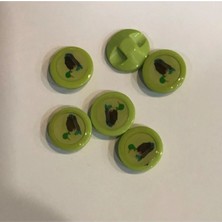 öztürk Yeşilbaş Ördek Bebe Düğmesi. 1.4cm. 6'lı Paket. Fıstık Yeşili.