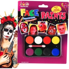 Store Mania Ieg™ Palyaço Yüz Boyama Seti Fırçalı Makyaj Boyama Seti 8 Renk