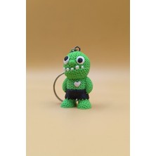 Rodopiva Örgü Desenli Zombi Anahtarlık (Plastik)