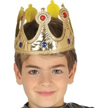 Store Mania Ieg™ Altın Renk Eva Malzemeden Imal Çocuk Kral Tacı 57 cm
